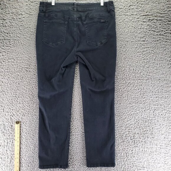 Chicos  Jeans Womens 2 Short US 12 Petite So Slimming Black Straight Leg - Picture 10 of 11